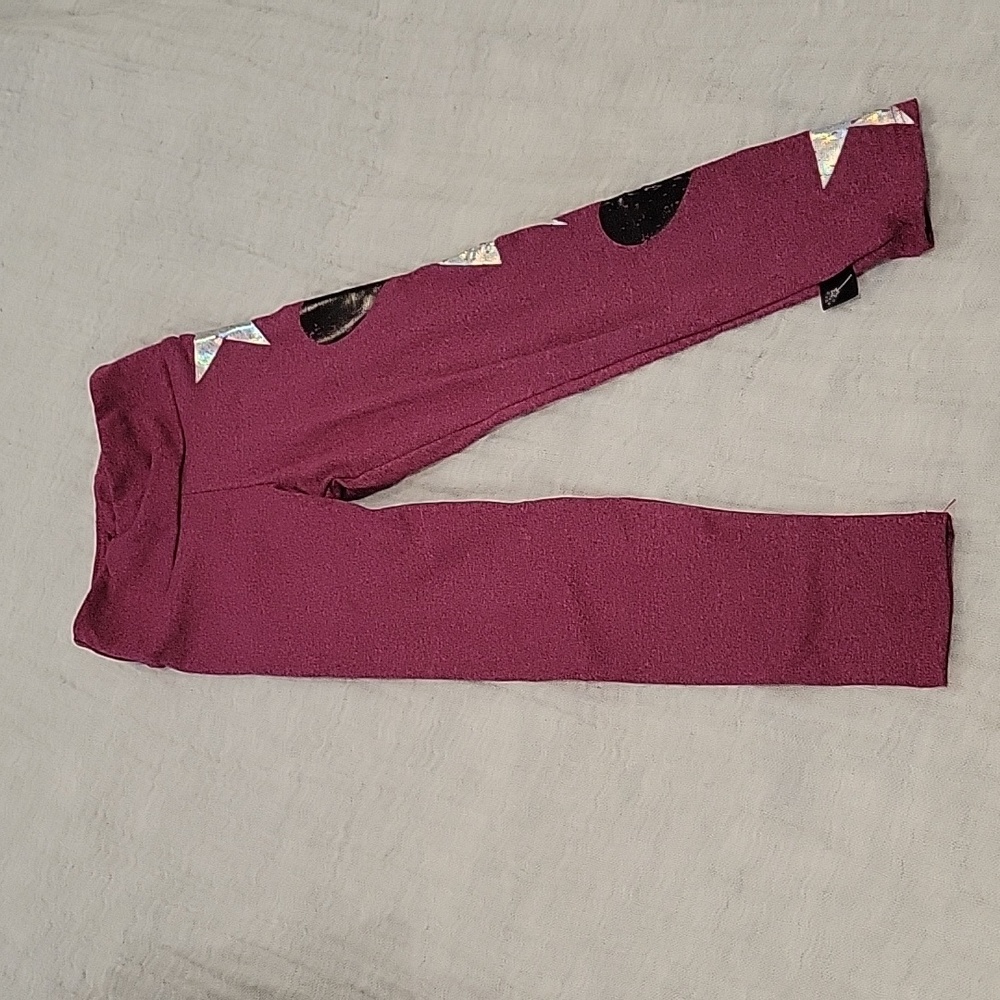New girls size 2,3,4,5 and 9/10 pink leggings with star heart and lightning bolt